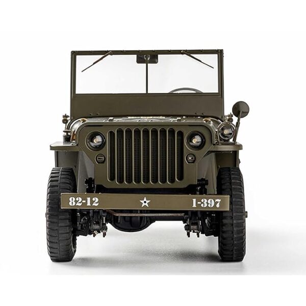 Rochobby RC Car 1/12 1941 MB Scaler 2-Speed Remote Control Military Vehicle, 4WD Off-Road Model Truck RC Rock Mini Crawler with Transmitter Battery and Charger - Green